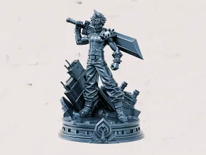 Figura Decorativa Inspirada en Cloud Final Fantasy VII