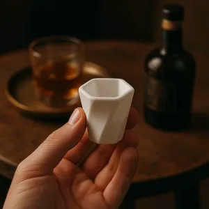 Vaso pequeño para aguardiente o bebidas alcohólicas.