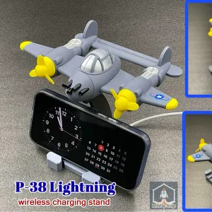 Cute P-38 Lightning-Shaped iPhone Wireless Charging Stand