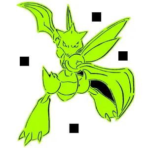123 Scyther stencil + 2D