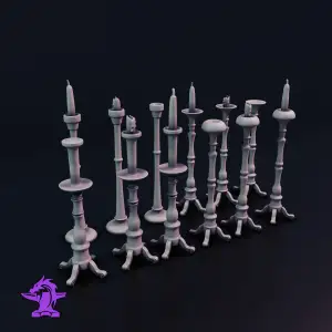 Candle Sticks Scatter Terrain for Tabletop RPG and Wargame