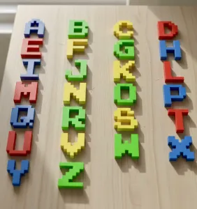 NES Inspired Font Letters & Numbers for Projects