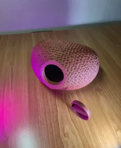 Heart Piggy Bank – Coin Bank with Crochet Pattern Texture
