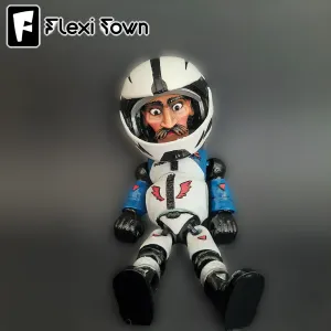 Flexi Print-in-Place Bike Rider and Bike