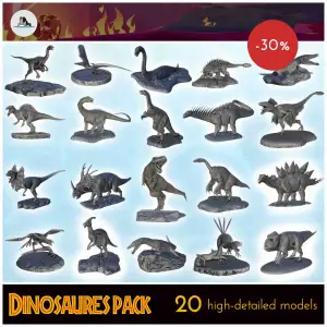 Dinosaur miniatures pack - miniatures figure statue scenery
