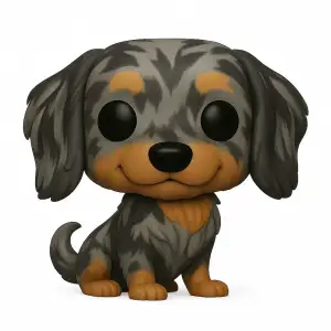 Funko Pop Dachshund long haired silver dapple