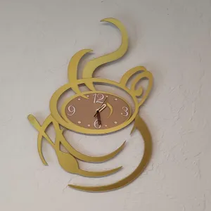 Coffee Cup Modern Wall Clock