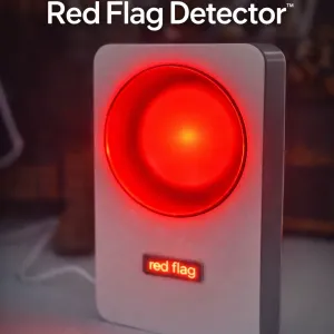 Red Flag Detector™ – Apple Style Meme Device