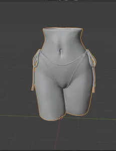 Pencil Holder Featuring a Woman in a Blue Bikini - A Unique