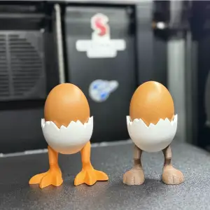EGG HOLDER WITH LEGS (CHICKEN + BUNNY VERSION)