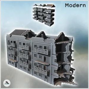 Pavlov's Houses three-story ruined buildings (Stalingrad, US