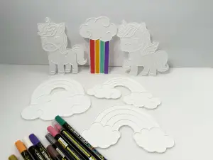 Rainbow and Unicorn Coloring Plates