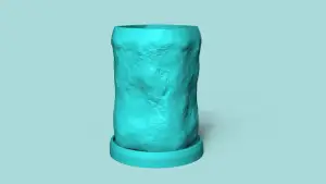 Vase 16 with Plate - Simple Plant Pot - Home Decor