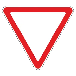 Sign give way.