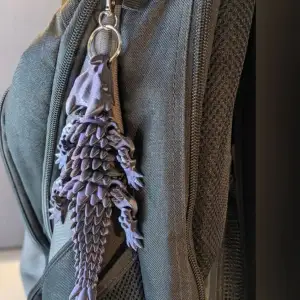 3-D printed dragon keychain