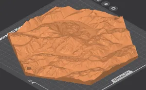 Glacier Peak, Washington State, Topo Hex Tile