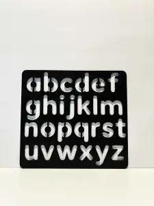 Lowercase stencil