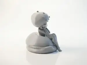 Elegant Woman Resting Female Figure 3D Printable