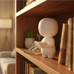 Simple figure with book