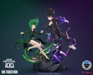 TATSUMAKI VS MOB - OPM X MOBPSYCHO 100 Anime Figurine STL