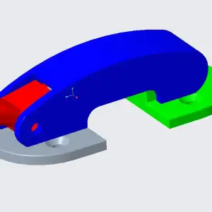 NSU Prima Engine Cover Lock Mechanism (4-Part Replica)