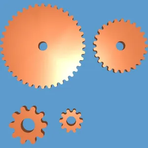 gears of 40,10,25,8 teeth