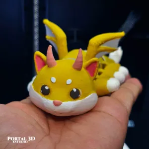 🐉 Shiba Inu Dragón – Flexi Print-in-Place/ nosupports