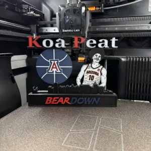 NCAA - Arizona Wildcats Koa Peat display