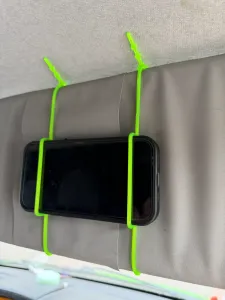 TPU Flexible Cable-Tie Sun Visor Phone Holder – 3D Printable
