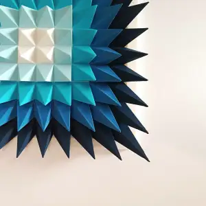 3D Wall Sculpture, Blue Drop