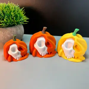 Melting Skull Pumpkin