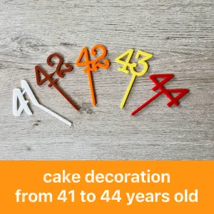 Cake decoration from 41 to 44 years old