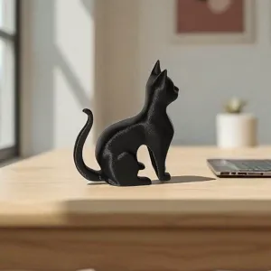Minimalist Cat Figurine