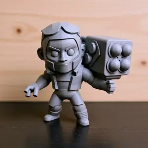 Brock Brawl Star Fan Art MIniature