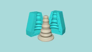 Candle Mold A04 - Molding Maker Wick Template