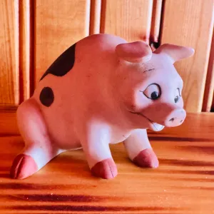 Happy Sitting Farm Pig