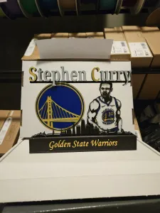 NBA - Golden States Stephan Curry skyline display