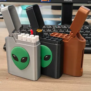 Alien Cigarette Holder and Lighter Case