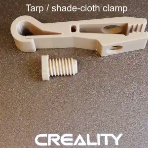 Tarp/shade-cloth clamp