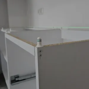 Laser level marker plumbs.
