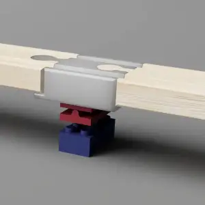 Hinged Connector for Wooden Tracks – Compatible with LEGO