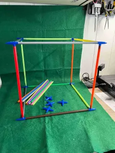 Straw building connectors
