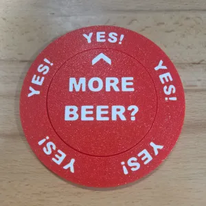 YES MORE BEER COUNT COASTER (SINGLE+MULTI COLOR)
