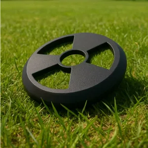 Frisbee with Radioactive Symbol