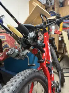 Bike Seat post Fishing Rod holder (1 Spinner, 1 Baitcaster)