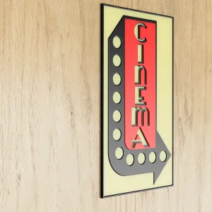 CINEMA VINTAGE SIGN - WALL ART - NOSTALGIA
