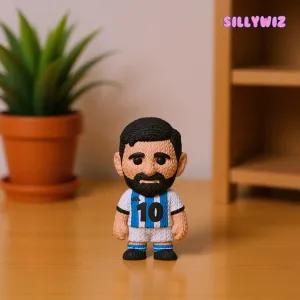 Cute Lionel Messi - Knitted - Crochet