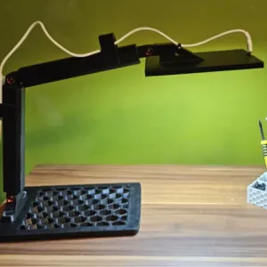 lamp on an adjustable arm