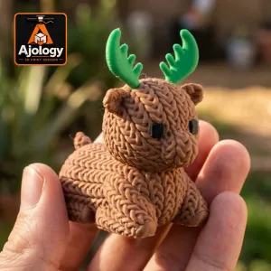 Cute Knitted Moose – STL & 3MF Files for 3D Printing