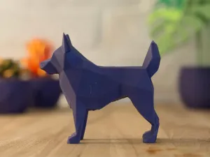 Low poly German Shepherd dog